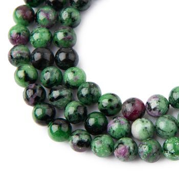 Ruby Zoisite beads 8mm