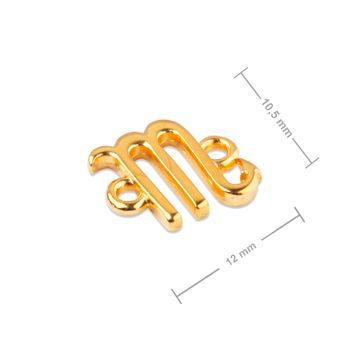 Manumi piesă legătură Scorpion 12x10,5mm placată cu aur