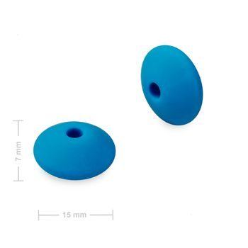 Mărgele din silicon disc 12x7mm Midnight Blue