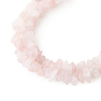 Rose Quartz crystal chips matte 80cm