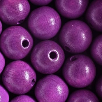 Manumi české drevené koráliky 12 mm fialové