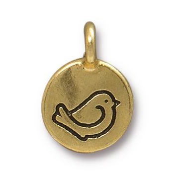 TierraCast pendant Bird antique gold