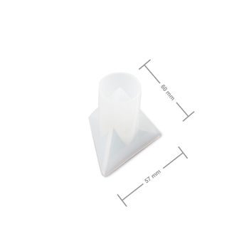 Silicone mould for casting crystal resin round pen stand 62x56x37mm