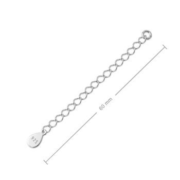 Sterling silver 925 extension chain 60mm No.683