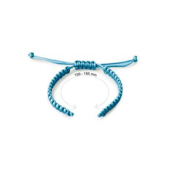 Bază din nailon pentru brățări Shamballa 110mm albastră