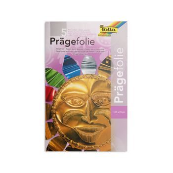 Hliníková folie pro embosování 5 listů 18,5 x 29,7 cm základní barvy