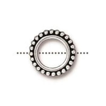 TierraCast bead Round 8mm antique silver