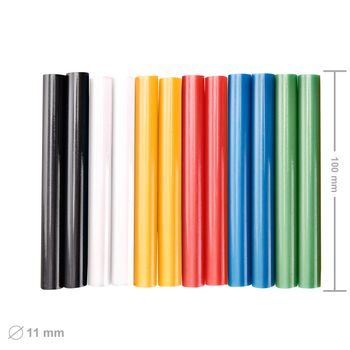 Glue sticks for a hot glue gun mix of colours 11x100mm 12pcs