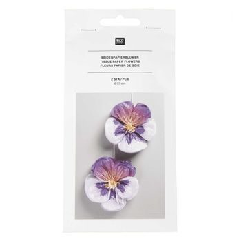 Tissue paper flowers kit - violas diameter 25 cm