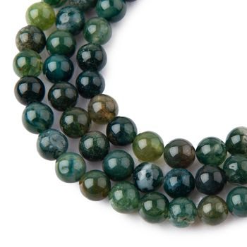 Moss Agate beads 8mm