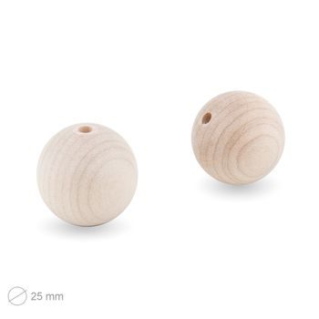 Wooden raw beads 25mm