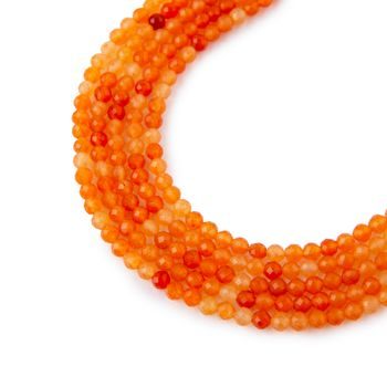 Red Aventurine faceted beads 2mm