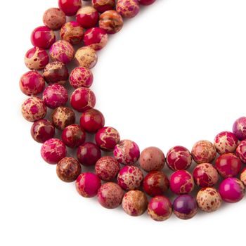 Pink Imperial Jasper beads 6mm