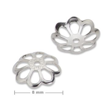 Sterling silver 925 bead cap 8x1mm No.660