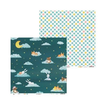 Set of double-sided papers for scrapbook 30x30cm 12 sheets P13 Good Night