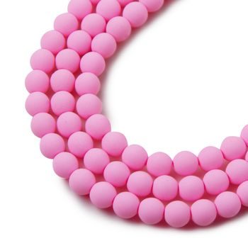 České stláčané korálky Estrela BONDELI 6 mm soft pink