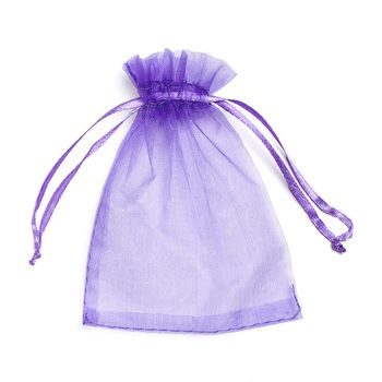 Organza bag 120x80mm light purple