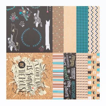 Dosar biblioraft pentru scrapbook din carton kraft 365x325x4cm alb