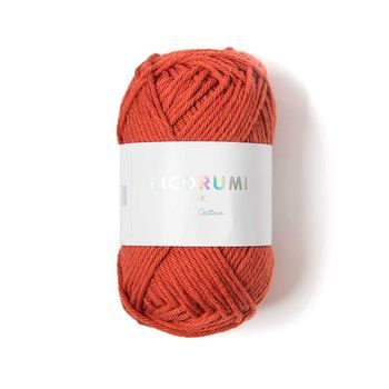 Cotton crochet yarn Ricorumi dk shade 025 rust