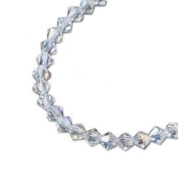 Preciosa MC bead Rondelle 3mm Crystal Argent Flare