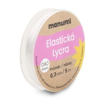 Lycra elastică 0,3mm/5m albă