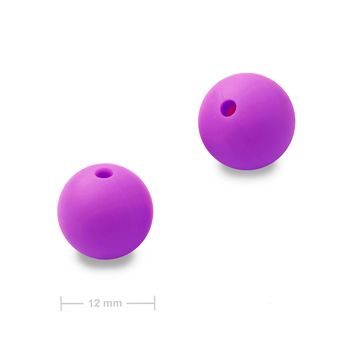 Silicone round beads 12mm Lavender