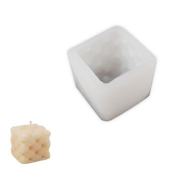 Silicone mould in the shape of a luxurious cube
