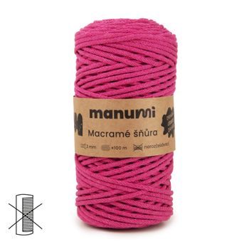 Manumi Macramé cord 3mm dark pink