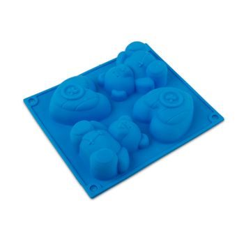 Silicone mould for casting creative clay with a teddy bear and a heart