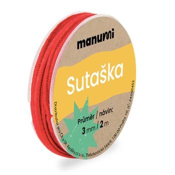 Sutaška 3mm/2m červená