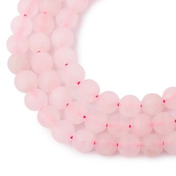 Rose Quartz beads matte 8mm