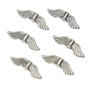 Andělská křídla 21x6,5x2,5mm stříbrná č.7