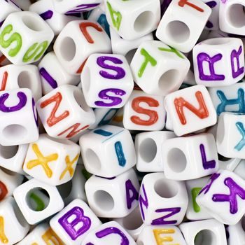 Acrylic alphabet letter beads