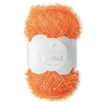 Rico design háčkovacia priadza na výrobu žiniek Creative Bubble odtieň 021 oranžová