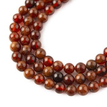 Orange Garnet beads 6mm