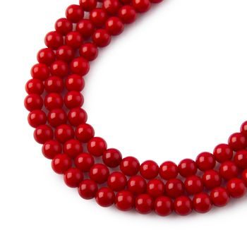 Red Bamboo Coral beads 4mm