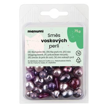 Glass pearls mix purple