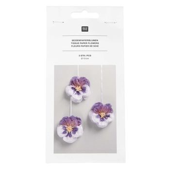 Tissue paper flowers kit - violas diameter 13 cm