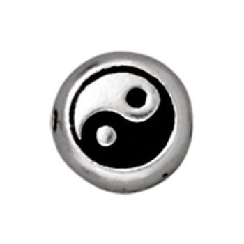 TierraCast bead Yin Yang antique silver