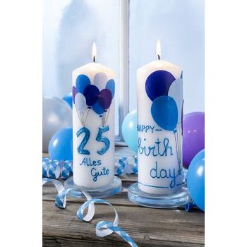 Rico design set of wax pens for painting on candles 6 pcs floral pastel colors