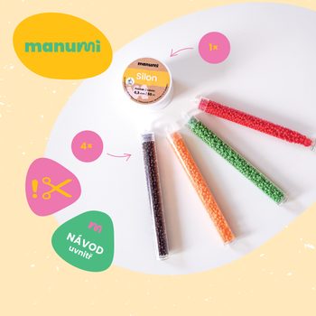Manumi kreativní sada na výrobu šperků z korálků Preciosa kytičky a třešně