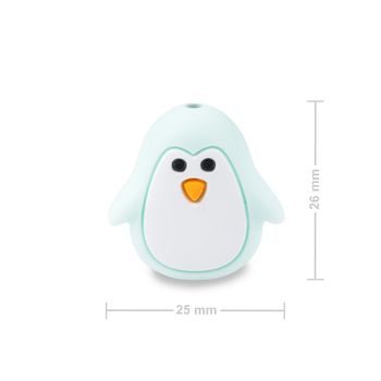 Silicone bead penguin Mint Green