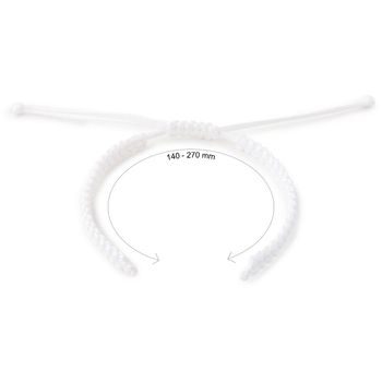 Nylon base for Shamballa bracelets 145mm white