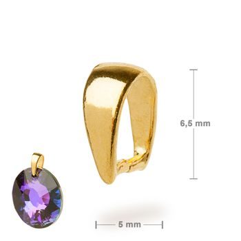 Inel de legătură pentru bijuterii din argint 6,5x5mm placat cu aur de 24K nr.624