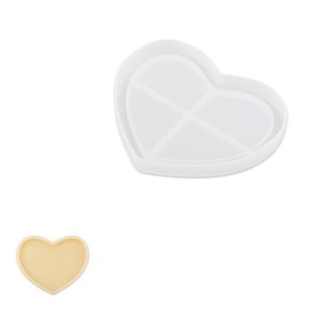 Silicone mold for creative materials heart 100 x 80 x 10 mm.