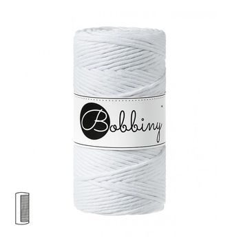 Bobbiny Macramé příze Regular 3mm White