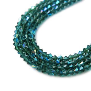 Manumi české cínové perličky 4 mm Emerald AB