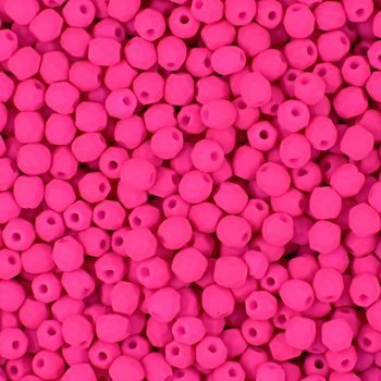 Mărgele șlefuite 3mm Neon Pink