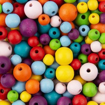 Manumi mix of Czech wooden balls coloured