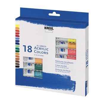 Acrylic paints set Solo Goya 18 colours 18x12ml